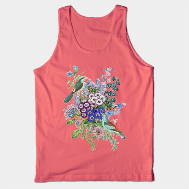 Turquoise Birds Tank Top by Biophilia